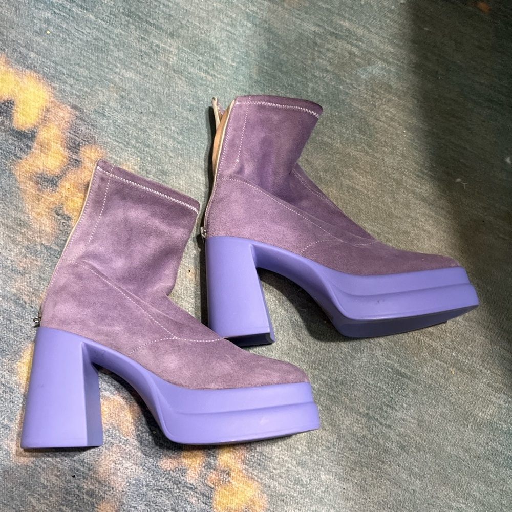 Free People Lavender Heeled Boots